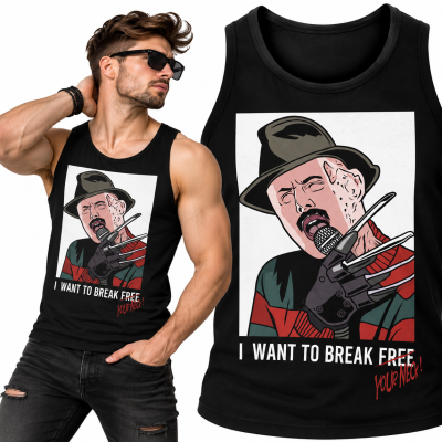 TANK TOP ŚMIESZNY FREEDY MERKRUGER